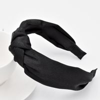 New Korean Silky Satin Solid Color  Fabric Simple Knotted  Headband main image 5