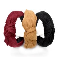 Korean Fabric Suede Solid Color Hair Band main image 2