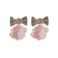 New Soft Lamb Hair Ball Bow Autumn And Winter Earrings main image 6