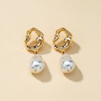 Fashion New Alloy Pearl Earrings sku image 1