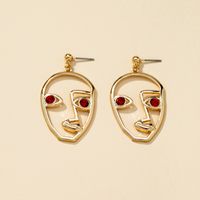 New Alloy Original Cute Face  Retro Earrings sku image 2