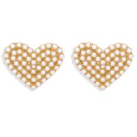 New Alloy With Diamonds Autumn And Winter Multicolor Fashion Peach Heart Earrings sku image 1