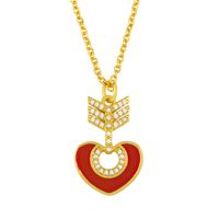 Creative  Heart-shaped Arrow Necklace sku image 1
