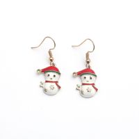 Retro Simple Santa Starfish  Snowman Christmas Earrings sku image 2