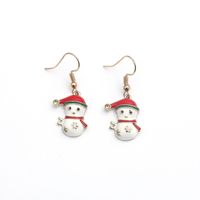 Boucles D&#39;oreilles De Noël Rétro Simple Santa Étoile De Mer Bonhomme De Neige sku image 2