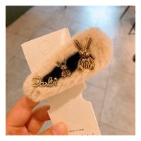 Korea's New Imitation Fur Rabbit  Pearl  Side Clip sku image 2