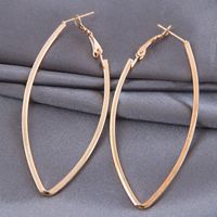 Fashion Metal Simple Leaf Temperament Earrings sku image 2