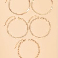 Women's Multi-layer Metal Chain Bead Popular Fashion Anklet Set main image 3