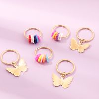 Colorful Soft Ceramic Butterfly Diy Pendant Hairpin main image 5