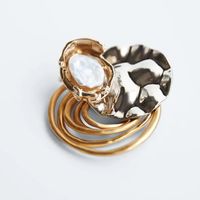 Pearl Geometric Metal Creative Alloy Exaggerated Brooch main image 5