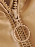 Women's Fashion British Style Commute Solid Color Patchwork Zipper main image 6