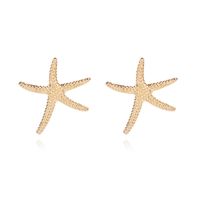 Shell Seahorse Starfish Gold Earrings sku image 5