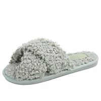 New Lamb Wool Cross  Fashion Home Non-slip Plush Slippers Wholesale sku image 7