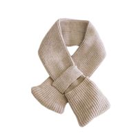 Bags Pure Color Cross Socket Knitted Wool Scarf main image 3
