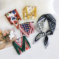 Korea Double-sided Sharp-angled Silk Scarf main image 6