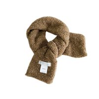Pure Color Curly Plush  Long Wild Warm Double-sided Scarf main image 6
