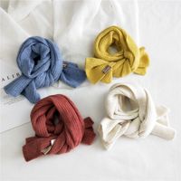 Women's Solid Color Knitted Scarf Winter New Thickened Scarf Shawl Dual-use Warm Bib main image 5