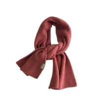 Women's Solid Color Knitted Scarf Winter New Thickened Scarf Shawl Dual-use Warm Bib main image 3
