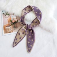 New Polka Dot Knitted Wool Small Scarf sku image 5