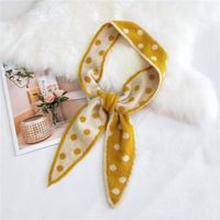 New Polka Dot Knitted Wool Small Scarf sku image 6