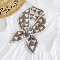 Small Triangle Pointed Knit Woolen Scarf sku image 3