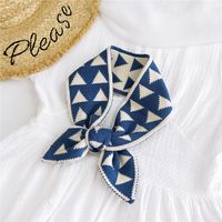 Small Triangle Pointed Knit Woolen Scarf sku image 7