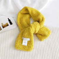 Pure Color Curly Plush  Long Wild Warm Double-sided Scarf sku image 4