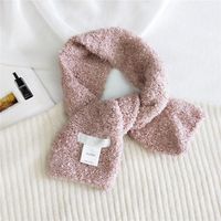 Pure Color Curly Plush  Long Wild Warm Double-sided Scarf sku image 5