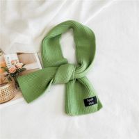 Pure Color Double-sided Dual-use Labeling Scarf For Women Korean Warm Scarf sku image 1