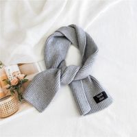 Pure Color Double-sided Dual-use Labeling Scarf For Women Korean Warm Scarf sku image 4