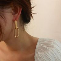 Simple Metal Exaggerated Gold Detachable Twisted Earrings main image 6