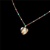26 Letters Colorful Zircon Heart-shaped Pendant Necklace Wholesale main image 6