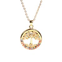 Fashion Flower Stainless Steel Copper Pendant Necklace In Bulk main image 1