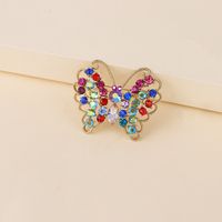 New Pins Alloy Diamond-studded Insect Butterfly Fashion Brooch Wholesale main image 3