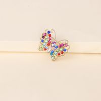 New Pins Alloy Diamond-studded Insect Butterfly Fashion Brooch Wholesale main image 5