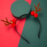 Christmas Series Resin Flannel Bells Moose Horns Headband main image 3
