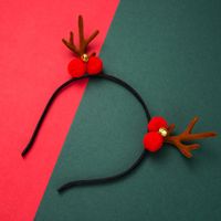 Christmas Series Resin Flannel Bells Moose Horns Headband main image 4
