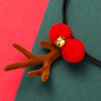 Christmas Series Resin Flannel Bells Moose Horns Headband main image 5