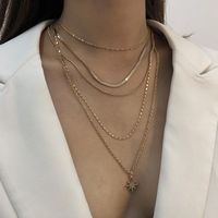 Einfache Geometrische Neue Mehrschichtige Beliebte Halskette main image 3