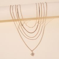 Einfache Geometrische Neue Mehrschichtige Beliebte Halskette main image 5