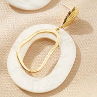 New Korean Acrylic Resin Geometric Round Irregular Shell Earrings main image 4