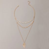 Popular Fashion Simple Multi-layer Five-pointed Star Leaf Long Necklace main image 2