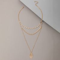 Popular Fashion Simple Multi-layer Five-pointed Star Leaf Long Necklace main image 5