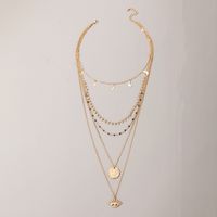 Fashion Simple And Exaggerated Versatile Multi-layer Disc Moon Eye Necklace main image 1