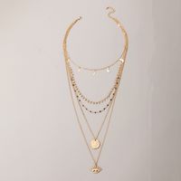 Fashion Simple And Exaggerated Versatile Multi-layer Disc Moon Eye Necklace main image 2