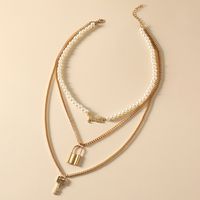 Hot-selling Multi-layer Hip-hop Style Alloy Pendant Creative Retro Necklace main image 5
