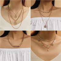 Hot Selling Multi-layer Hip Hop Metal Thick Chain Long Necklace main image 3