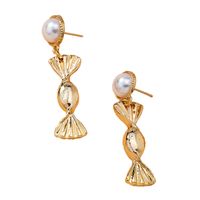 Korean Cute Inlaid Pearl Candy Playful Sweet Beauty Alloy Earrings Wholesale main image 6
