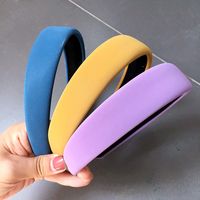 Korean New Solid Color Fabric Handmade Simple Geometric Headband main image 5