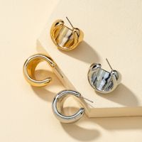 Lady Geometric Plating Alloy No Inlaid Earrings main image 1